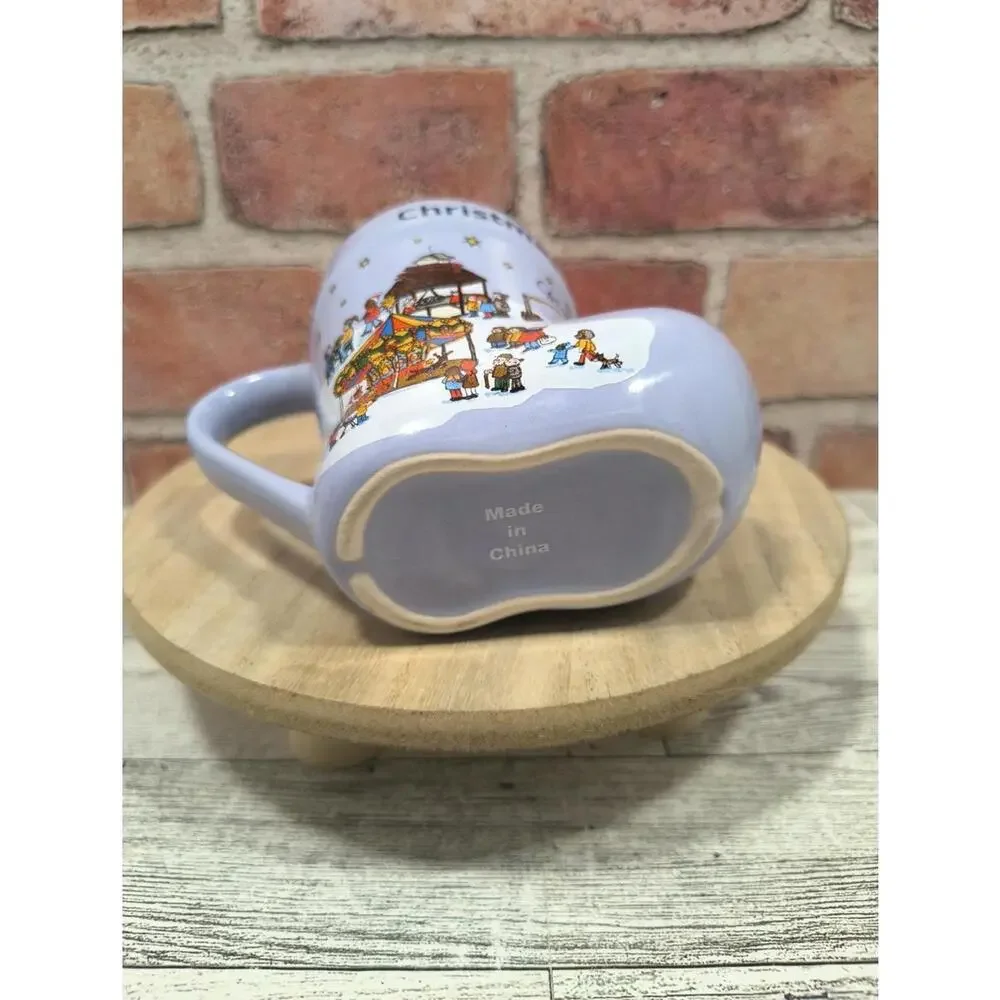 Christmas Village Baltimore Boot Souvenir Mug Lavender Glühwein German Market